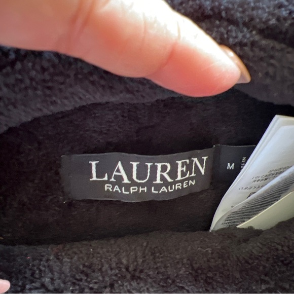 Lauren Ralph Lauren Women’s embroidered Gold Logo Slippers Size M - Picture 3 of 7